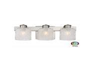 Quoizel Platinum Collection Seaview LED 3 Light Bath in Brushed Nickel