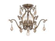 Savoy House Rothchild 6 Light Semi Flush in Oxidized Silver