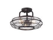 Savoy House Connell 3 Light Semi Flush in English Bronze