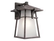 Kichler Beckett LED Large Outdoor Wall Lantern in Weathered Zinc