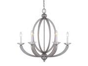 Savoy House 1 1551 6 307 Forum Six Light Single Tier Chandelier from the Contemp Silver Sparkle
