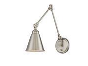 Savoy House Morland 1 Light Adjustable Sconce with Plug in Polished Nickel