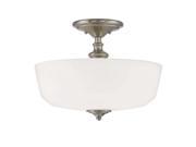 Savoy House Melrose 2 Light Semi Flush in Satin Nickel