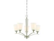 Trade Winds Classic 5 Light Chandelier in Polished Nickel
