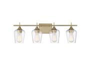 Filament Design 4-Light Warm Brass Bath Light