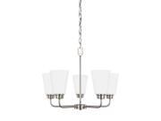 Sea Gull Lighting Kerrville 5-Light Chandelier in Brushed Nickel Sea Gull Lighting Kerrville 5-Light Chandelier in Brushed Nickel