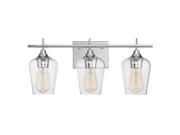 Octave Polished Chrome Three-Light Bath