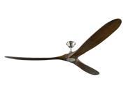 Monte Carlo Maverick Super Max Fan in Brushed Steel w/ Dark Walnut Blades Monte Carlo Maverick Super Max Fan in Brushed Steel w/ Dark Walnut Blades