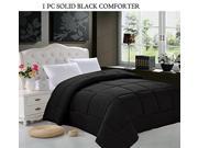 Celine Linen® Luxury Down Alternative Double Filled Comforter %100 HypoAllergenic King Cal King Black