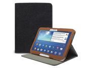 Blue Denim Tri Axis Multi Stand Wallet Case for Samsung Galaxy Tab 3 10.1 P5200 P5220