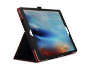 iPad Pro Case Celicious Notecase T Apple iPad Pro PU Leather Folio Stand Case [Black with Red Interior]