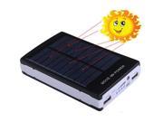 iMeshbean Portable Dual USB Solar Battery Charger Power Bank 15000mAhPhone Charger for Cell Phones Tablet Camera Black