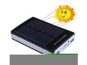 iMeshbean 10000mAh Dual USB Portable Solar Battery Charger Power Bank For Cell Phone Samsung Htc Ipad Black