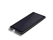 iMeshbean New 12000mAh Solar Power Bank Ultra thin Metal Case Dual USB Poratble Charger for Phone Black