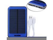 iMeshbean 20000mAh Solar Charger Power Bank External Battery with Fast Charge 2 Port Dual USB Backup Battery Pack Blue