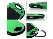 iMeshbean Solar Charger 5000mAh Waterproof Dirt Shockproof Dual USB Port Portable Charger Backup Power Pack for Smart phone All USB Devices Green