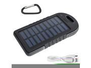 iMeshbean 5000mAh Portable Waterproof Solar Charger Dual USB External Battery Power Bank