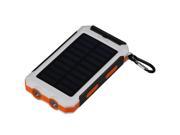 iMeshbean 30000mAh Power Bank Solar Charger Waterproof Portable External Battery USB Charger Built in LED light White Orange