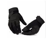 iMeshbean 1 Pair Breathable Full Finger Tactical Gloves with Foam Knuckle Protection for Hunting Climbing Cycling Black Large