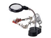 iMeshbean 12x 3rd Helping Hand Magnifying Soldering LED Iron Stand Lens Adjustable Magnifier USA