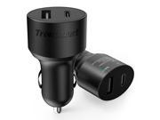 USB PD 42W Dual Port Car Charger with USB C Power Delivery for New MacBook MacBook Pro Pixel C Tablet Google Pixel