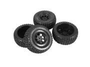 4Pcs Rubber Tires Wheel Rims For 1 10 HPI Short Course Off Road Car Black RC part High Quality