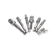 8pcs Hex Socket Driver Adapters Set Power tool Drill Extension Bar Bit 1/4 3/8 1/2 Inch woodworking tools herramientas furadeira 8pcs Hex Socket Driver Adapters Set Power tool Drill Extension Bar Bit 1/4 3/8 1/2 Inch woodworking tools herramientas furadeira