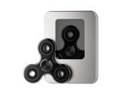 Helect Fidget Hand Spinner Toy High-Speed Stainless Steel Bearing and Aluminum Body Anxiety Relief Toys Tri-Spinner (Black)