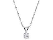 Diamond Solitaire Pendant 1/4 ctw (Carat) in 14K White Gold with Chain Diamond Solitaire Pendant 1/4 ctw (Carat) in 14K White Gold with Chain