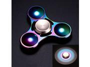 Metal Glow Tri Fidget Hand Spinner Ceramic Ball Desk Toy EDC Focus Stuffer