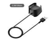 XIUMEI Fitbit Versa Charger, USB Replacement Charger 3.3ft/1m Charging Cable for Fitbit Versa Smart Watch (Black)