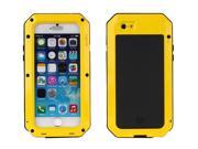 Luxury Doom armor Dirt Shock Waterproof Metal Aluminum cell phone case For iphone 6S cover+Tempered glass(yellow) Luxury Doom armor Dirt Shock Waterproof Metal Aluminum cell phone case For iphone 6S cover+Tempered glass(yellow)