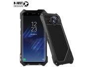 R-JUST Waterproof Shockproof Metal Aluminum Phone Case For Samsung Galaxy  S8/S8 Plus s7/s7 edge Back Cover 3 in 1 micro lens