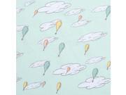 Trend Lab Dr. Seuss Oh, The Places You'll Go! Balloons Fitted Crib Sheet, Aqua/Orange/Yellow