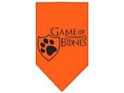 Game of Bones Screen Print Bandana Orange Large Game of Bones Screen Print Bandana Orange Large