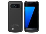 5200mAh External Battery Backup Power Cover Case Charger for Samsung Galaxy S7 Edge (Black)