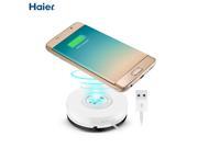 Haier Qi Wireless Mobile Phone Quick Charging Circular Pad for Samsung Galaxy S8 / S8+ / S7 / S7 Edge / Note 5 / S6 Edge+ / S6 Edge / S6