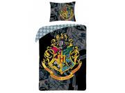 Harry Potter Crest 2 Piece UK Single/US Twin Sheet Set, 1 x Double Sided Sheet and 1 x European Size Pillowcase