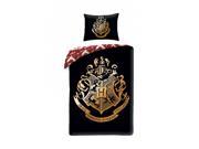 Harry Potter Single Cotton Duvet Cover and Pillowcase Set - Black