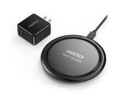 CHOETECH Fast Wireless Charger with QC 3.0 USB Wall Charger Adapter 7.5W Fast Wireless Charging Pad for iPhone X/8/8 Plus, 10W For Samsung Galaxy S9/S9 Plus/S8/