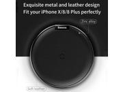 iPhone X Desktop Fast Wireless Charger Pad, Baseus Leather Qi Wireless Charger For iPhone X 8 Plus Samsung Galaxy Note 8 S8 S7 S6 Edge
