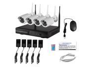 Wireless 4CH 720P NVR DVR Home CCTV Security System Indoor/Outdoor IR Cameras US
