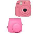 Fujifilm Instax Mini 9 Instant Camera with Instax Groovy Camera Case (Flamingo Pink)