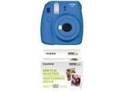 Fujifilm Instax Mini 9 Instant Camera - Cobalt Blue with Value Pack - 60 Images