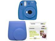 Fujifilm Instax Mini 9 Instant Camera with Instax Groovy Camera Case (Cobalt Blue) & Instax Mini Instant Film Value Pack