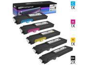 Speedy Inks - Dell Compatible C2660 C2660Dn C2665dnf Set of 5 High Yield Toner Cartridges 593-BBBU Black, 593-BBBT Cyan, 593-BBBS Magenta, and 593-BBBR Yellow f Speedy Inks - Dell Compatible C2660 C2660Dn C2665dnf Set of 5 High Yield Toner Cartridges 593-BBBU Black, 593-BBBT Cyan, 593-BBBS Magenta, and 593-BBBR Yellow f