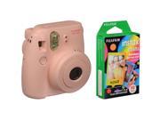 Fujifilm instax mini 8 Instant Film Camera & Rainbow Instant Film Kit (Pink)