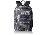 JanSport Unisex Digital Student Black Texture Tooth Backpack