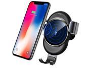 Lamyik Wireless Car Charger,Bracket Phone Holder Gravity Auto-Clamping Design and Anti-Skid Base Compatible with Samsung Galaxy S8/S7/Note 8, iPhone X/iPhone 8