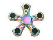Zinc Alloy Five Leaves Fidget Hand Spinner ADHD Autism Reduce Stress Focus Attention Toys
